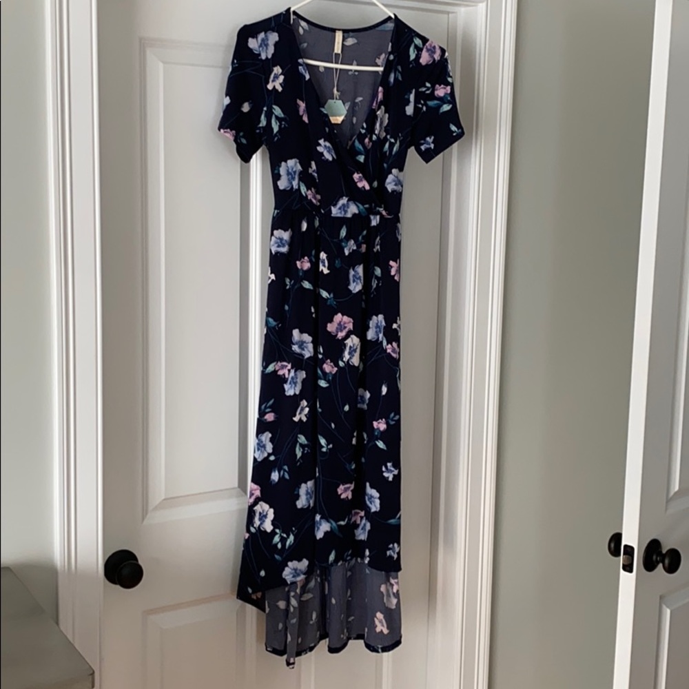 New with tag flower print high low dress